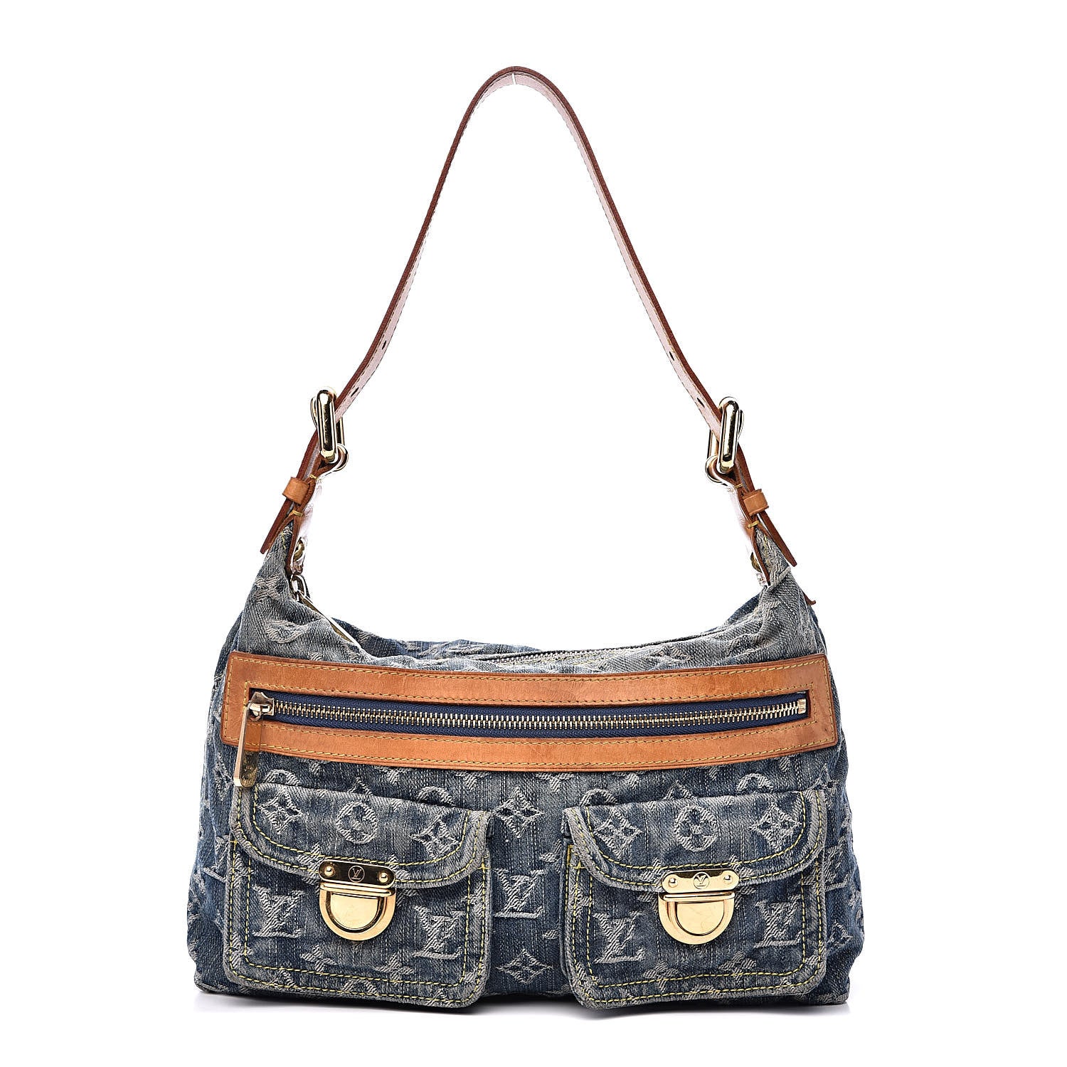 Louis Vuitton Monogram Denim Baggy PM Blue 1 of 15