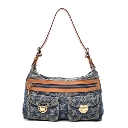 Louis Vuitton Monogram Denim Baggy PM Blue 1 of 15