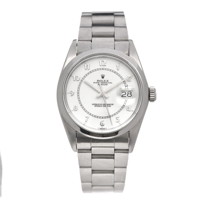Rolex Stainless Steel 36mm Oyster Perpetual Datejust "Boiler Gauge" Dial Watch White 16000 1 of 5