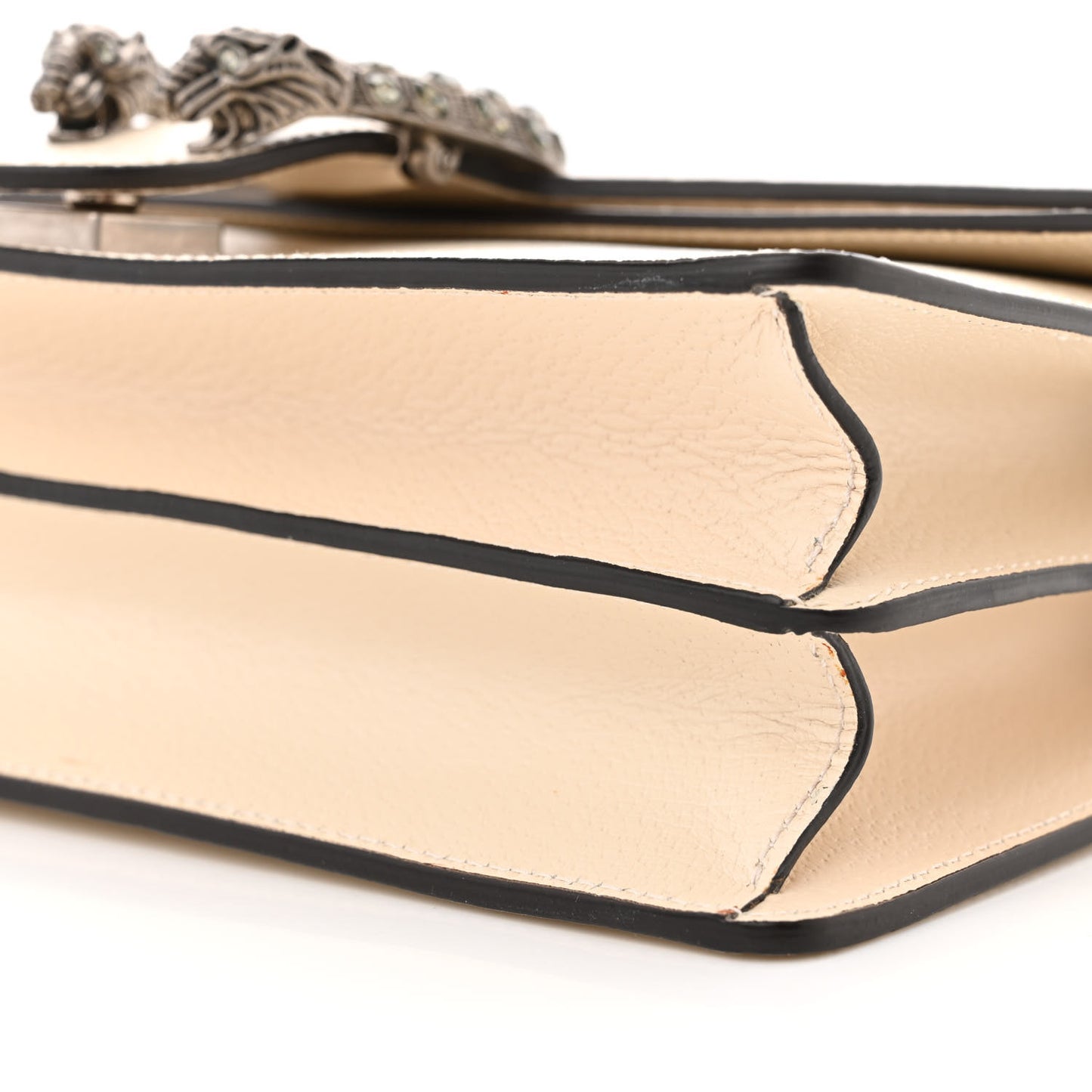 Textured Calfskin Crystal Small Dionysus Shoulder Bag Mystic White