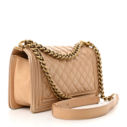 Chanel Pearl Calfskin Medium Boy Flap Gold 3 of 12