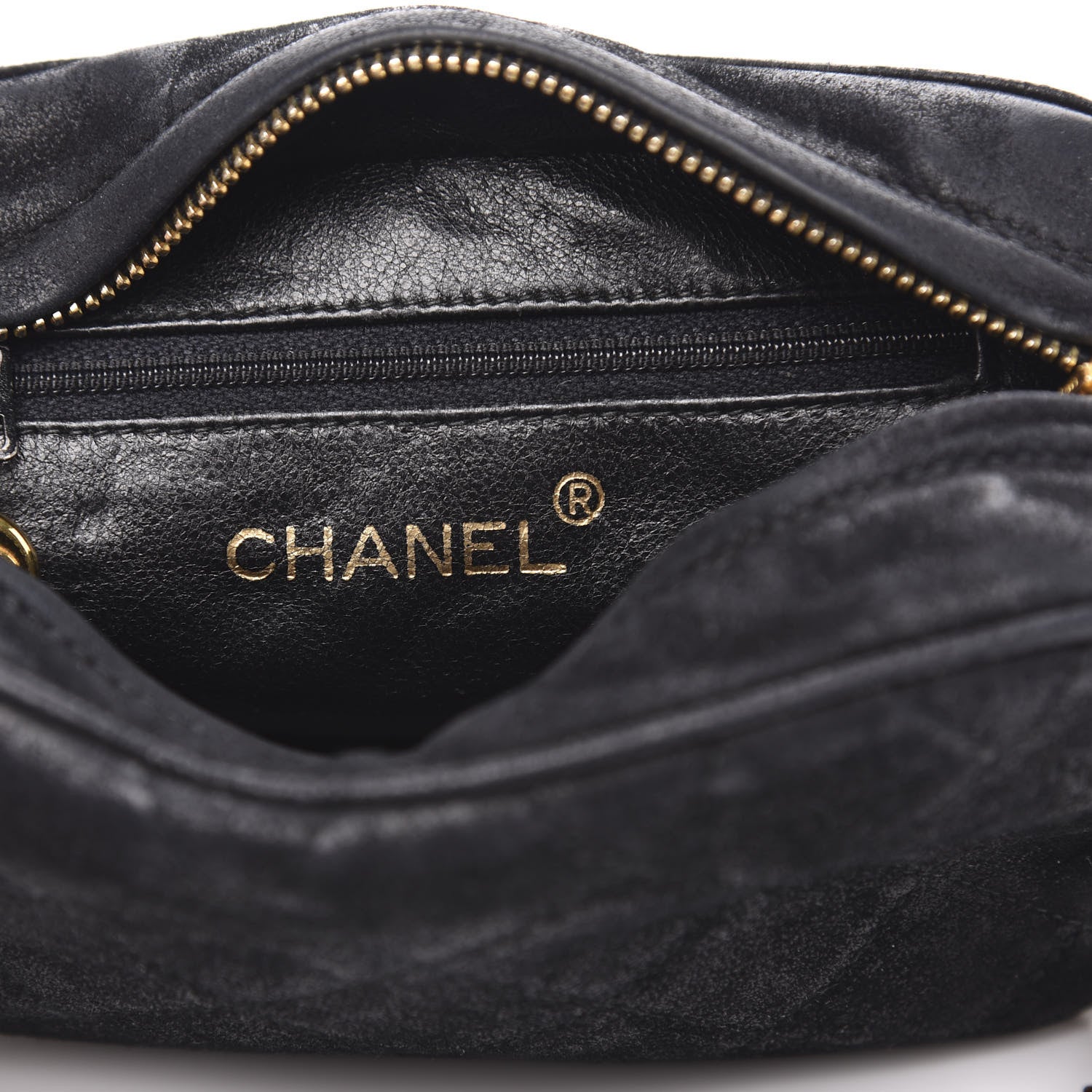 Chanel Suede Quilted Camera Case Crossbody Bag Black 6 of 16