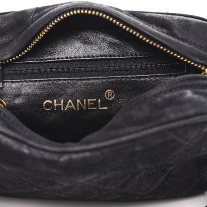 Chanel Suede Quilted Camera Case Crossbody Bag Black 6 of 16