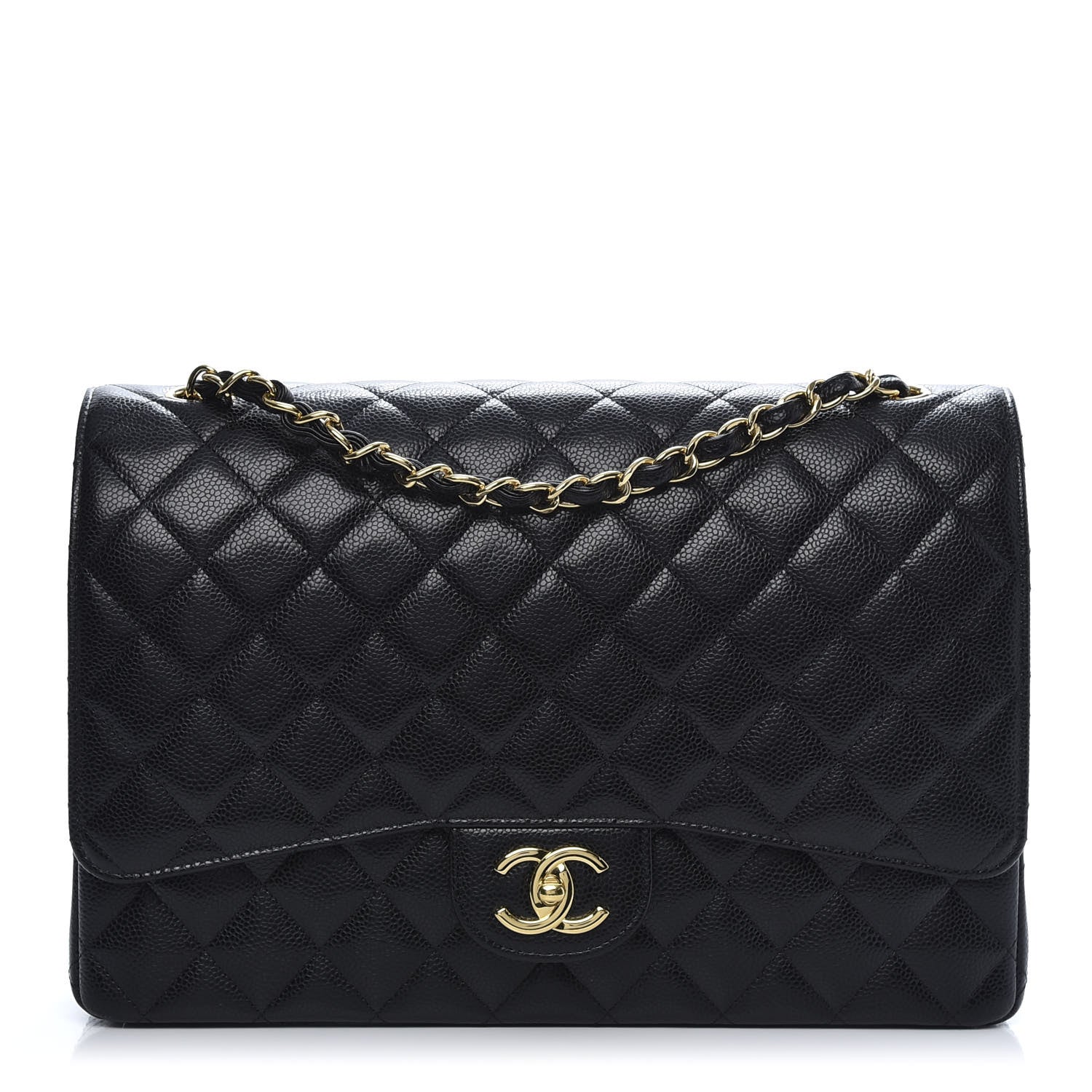 Chanel Caviar Quilted Maxi Double Flap Black 1 of 11