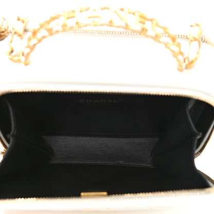 Chanel Caviar Quilted Small Pick Me Up Vanity Case White 5 of 10
