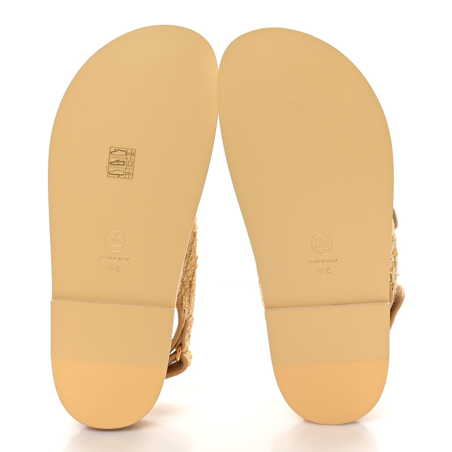 Chanel Braided Fabric Velcro Dad Sandals 40 Beige 6 of 9