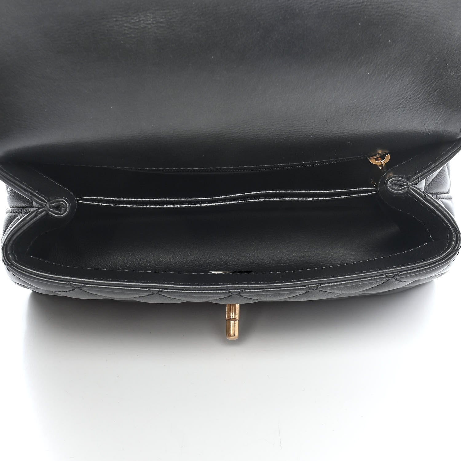 Chanel Calfskin Strass Quilted Mini Coco Handle Flap Black 5 of 10