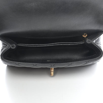 Chanel Calfskin Strass Quilted Mini Coco Handle Flap Black 5 of 10