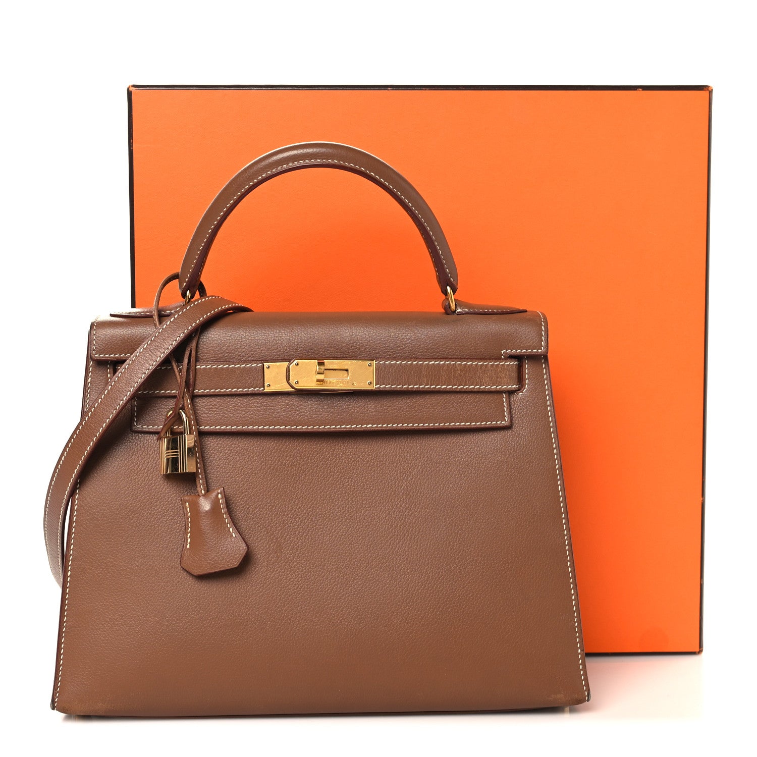 Hermes Evergrain Kelly Sellier 28 Gold 18 of 18