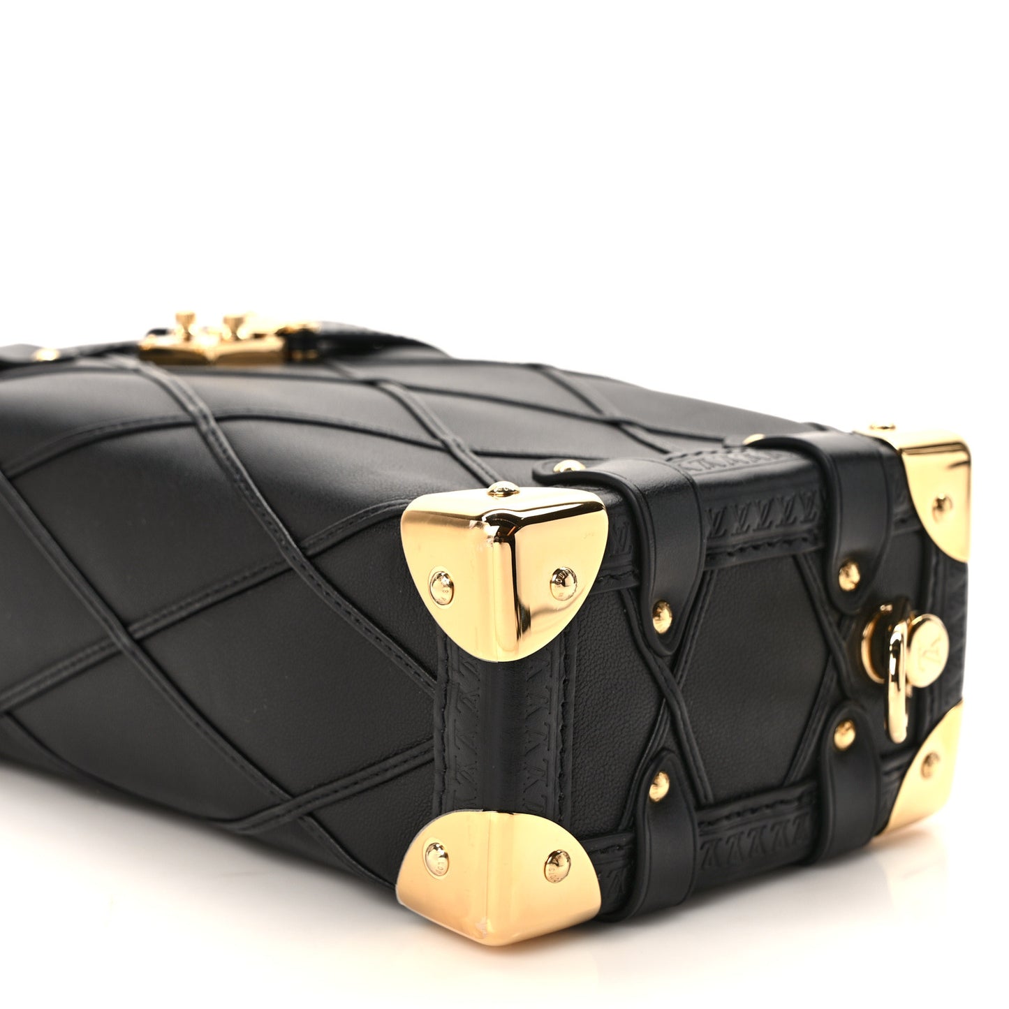 Lambskin Malletage Side Trunk PM Black