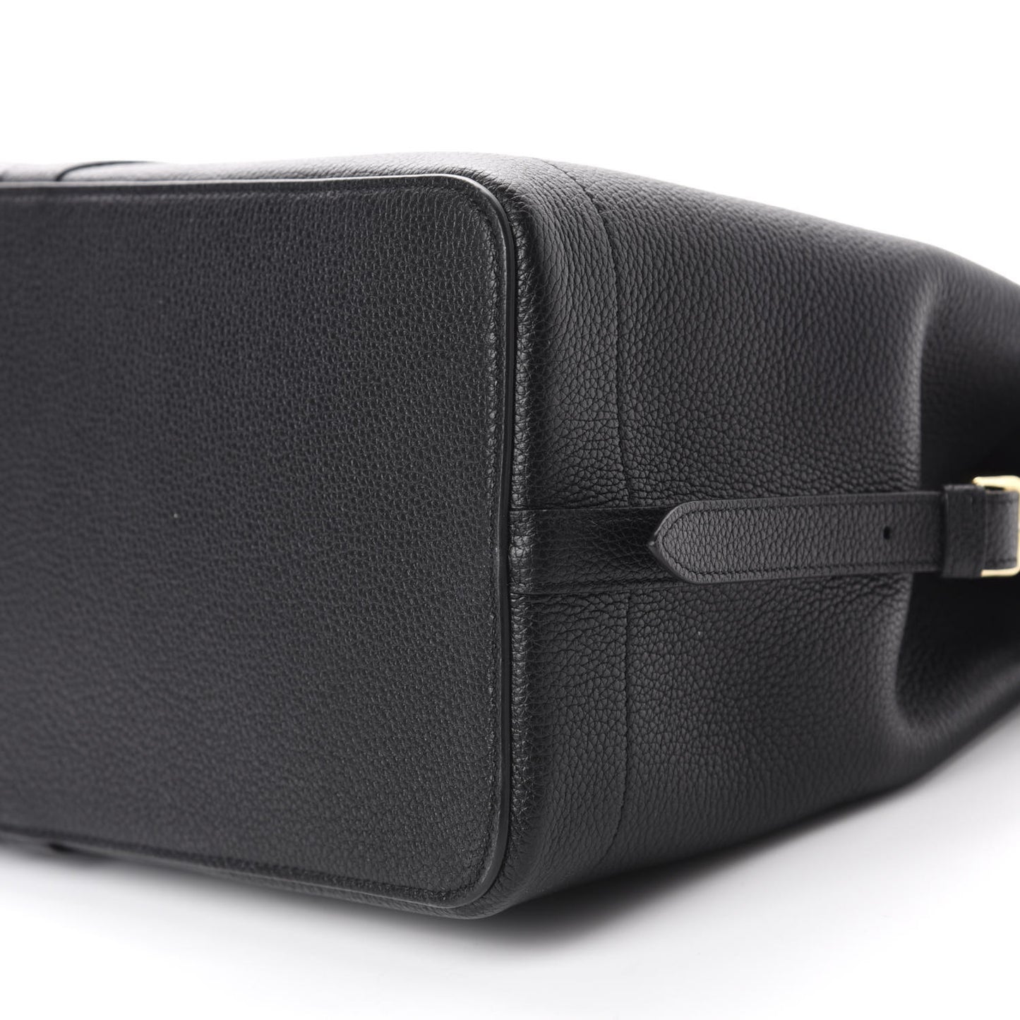 Grained Calfskin Medium Cabas De France Black