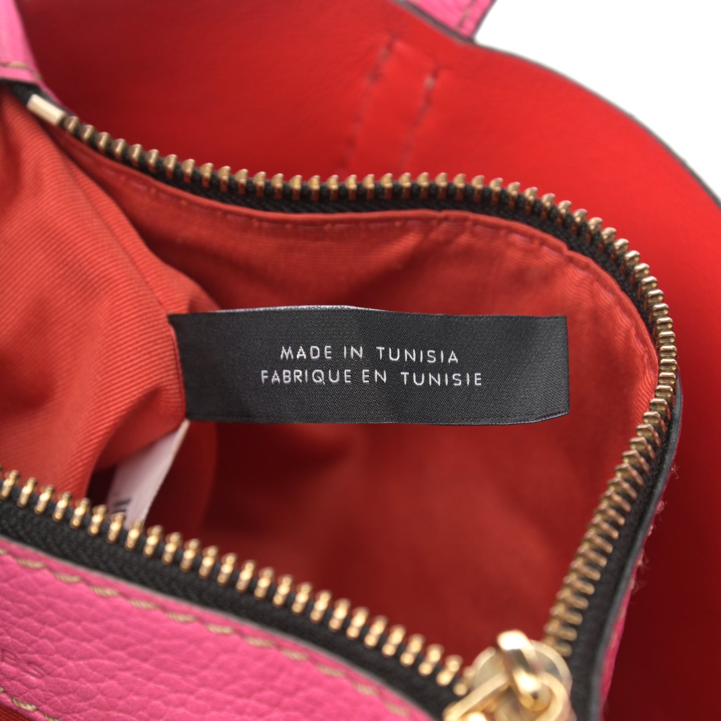 Grained Calfskin Mini Grind Tote Pink