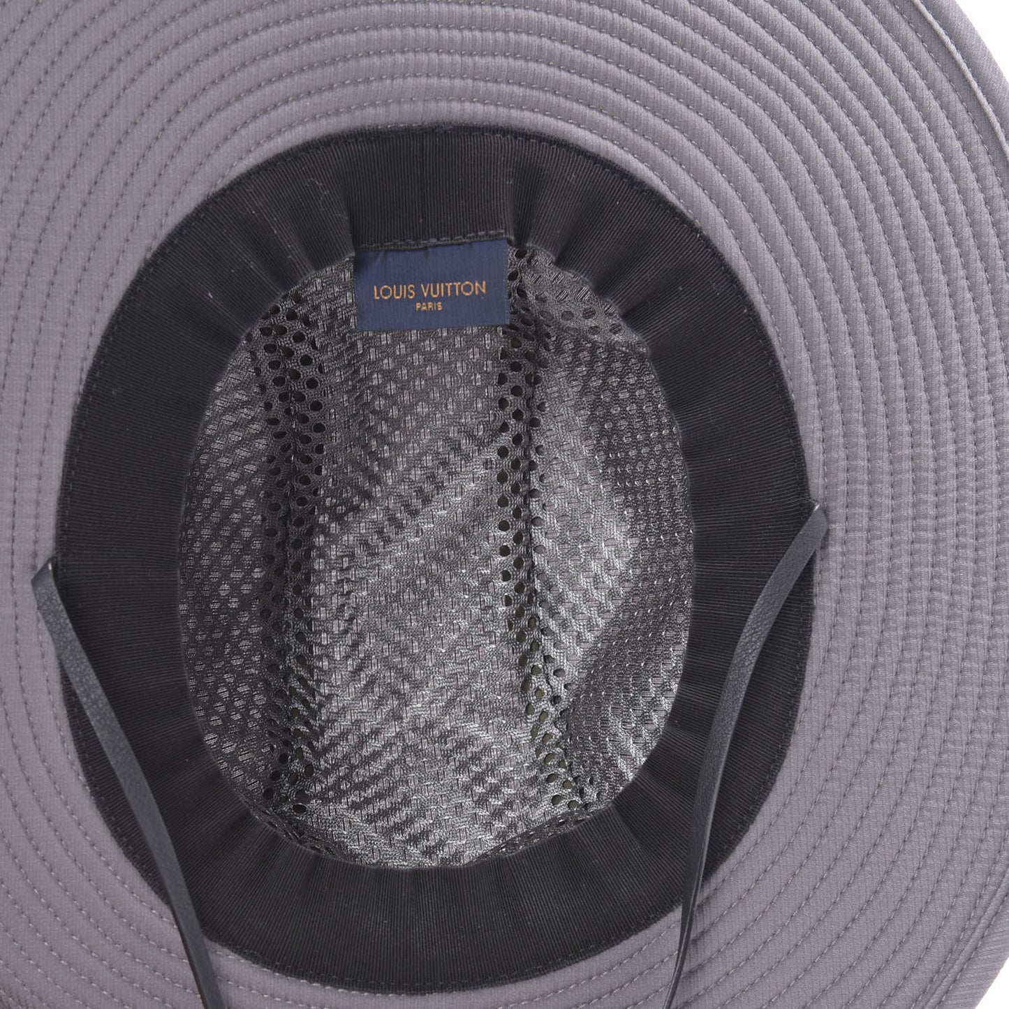 Silk Calfskin Wide Brimmed Hat Gris