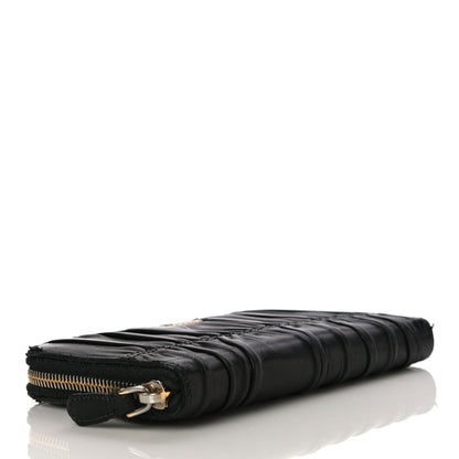 Prada Nappa Gaufre Zip Around Wallet Black 4 of 23