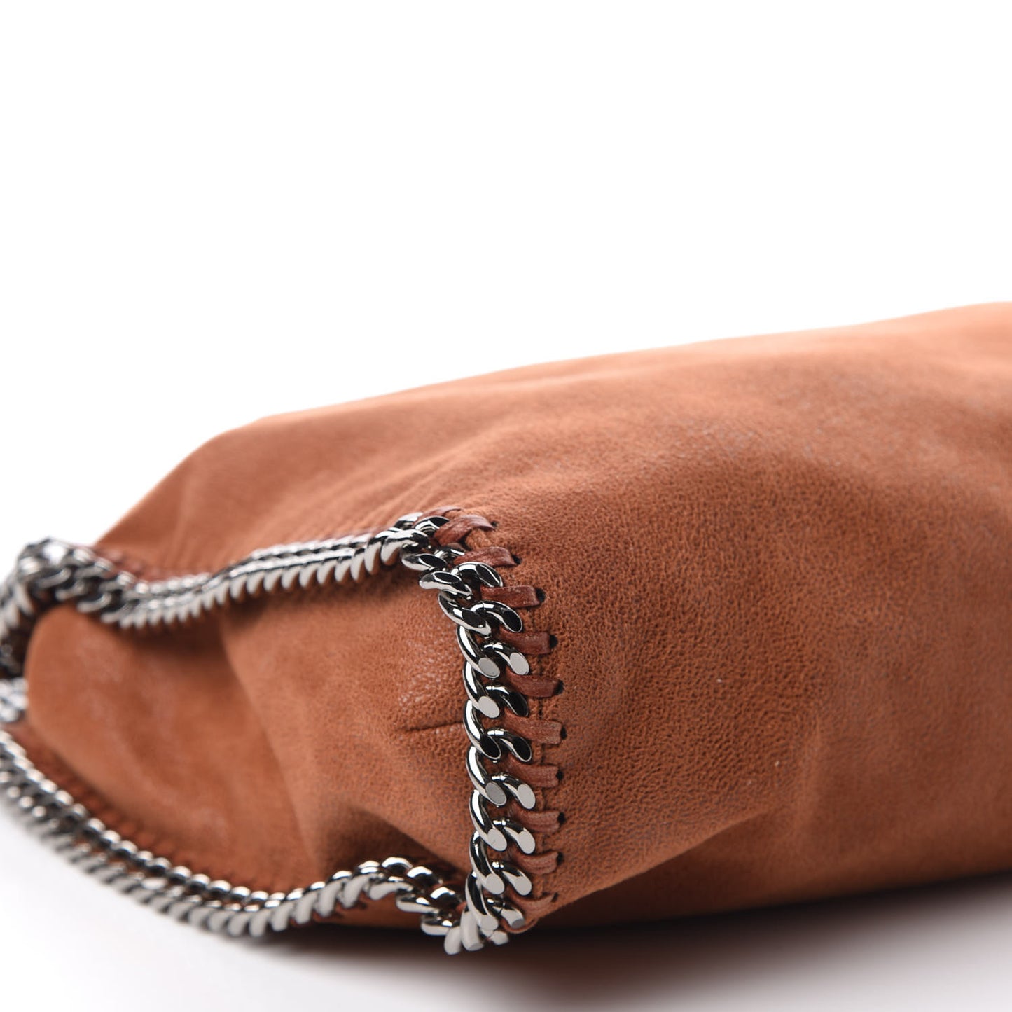Shaggy Deer Falabella Fold Over Tote Brandy
