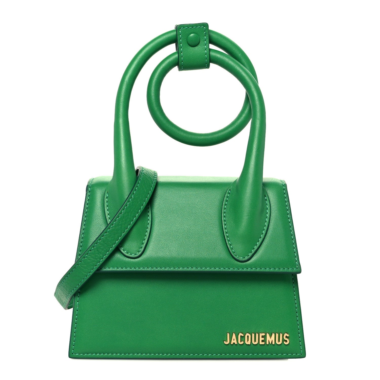 Jacquemus Calfskin Le Chiquito Noeud Green 1 of 9
