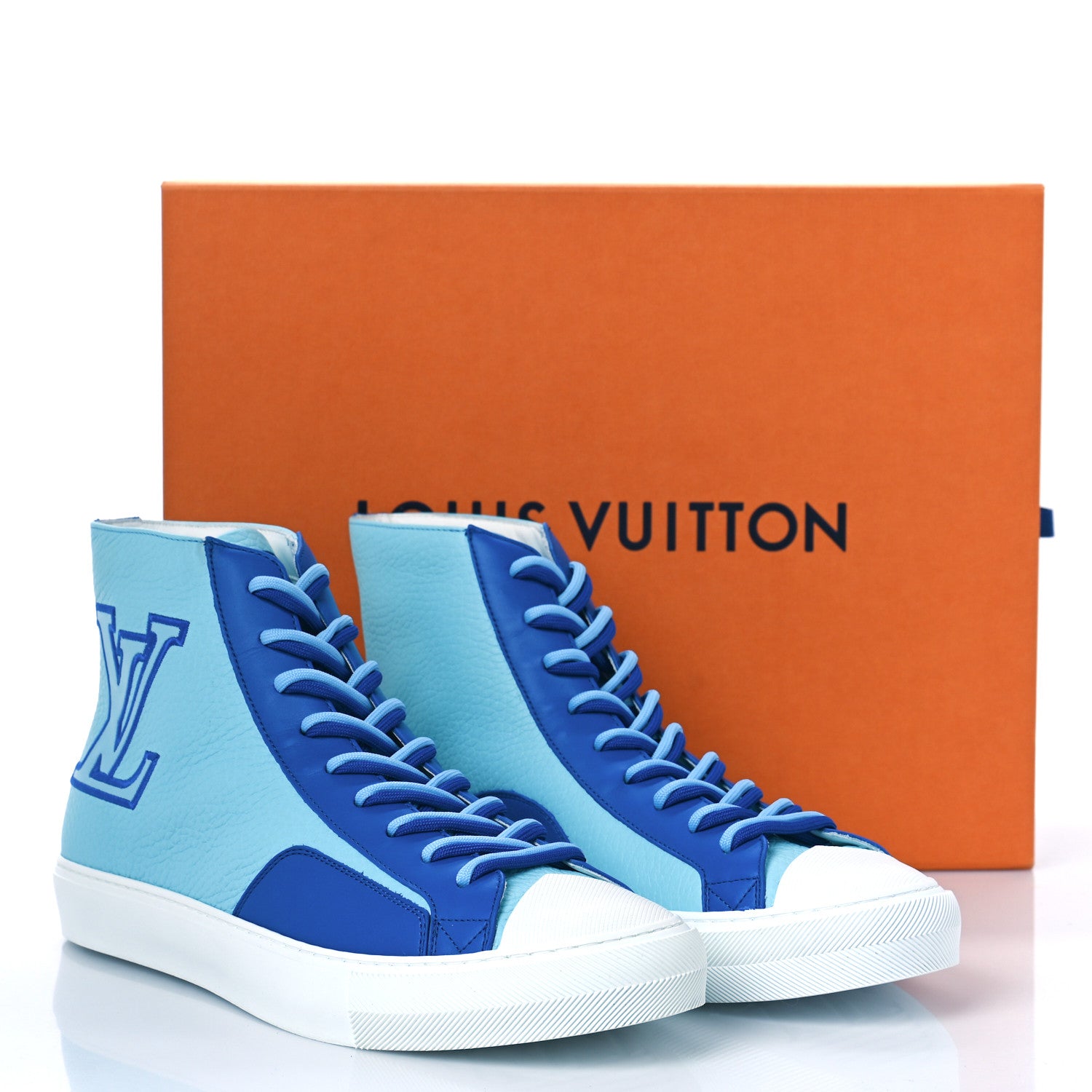 Louis Vuitton Calfskin Tattoo Sneaker Boots 8 Blue 8 of 8