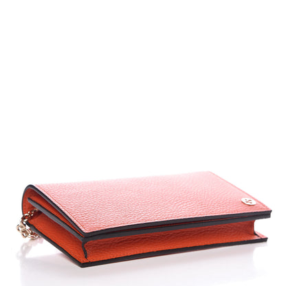 Gucci Dollar Calfskin Medium Betty Chain Wallet Sun Orange 5 of 9