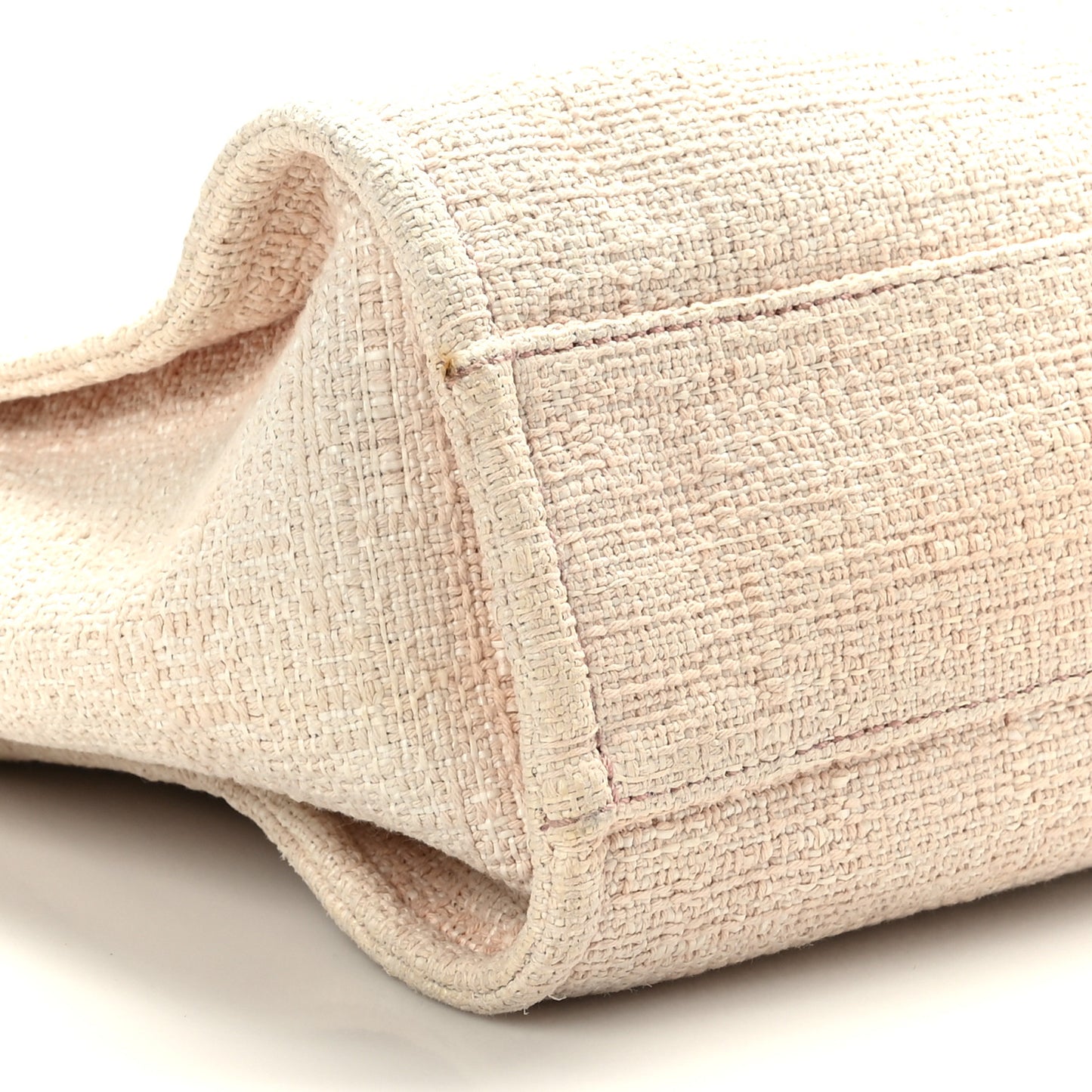 Woven Straw Raffia Small Deauville Tote Pink