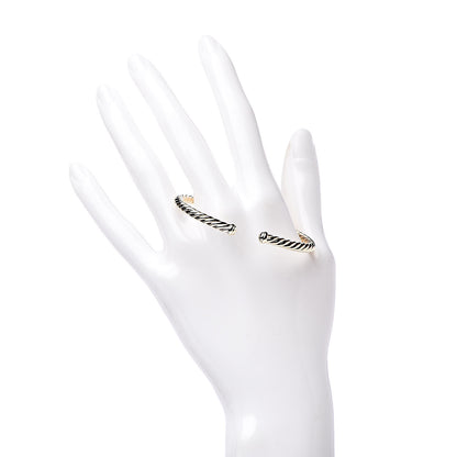 David Yurman 18K Yellow Gold 4mm Cablespira Bracelet 2 of 5
