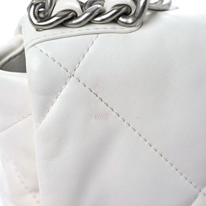 Chanel Lambskin Quilted Medium Chanel 19 Flap White 7 of 11