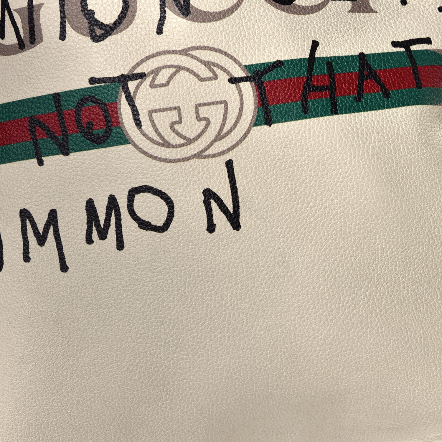 Gucci Calfskin Coco Capitan Logo Drawstring Backpack Mystic White 6 of 6