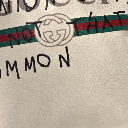 Gucci Calfskin Coco Capitan Logo Drawstring Backpack Mystic White 6 of 6