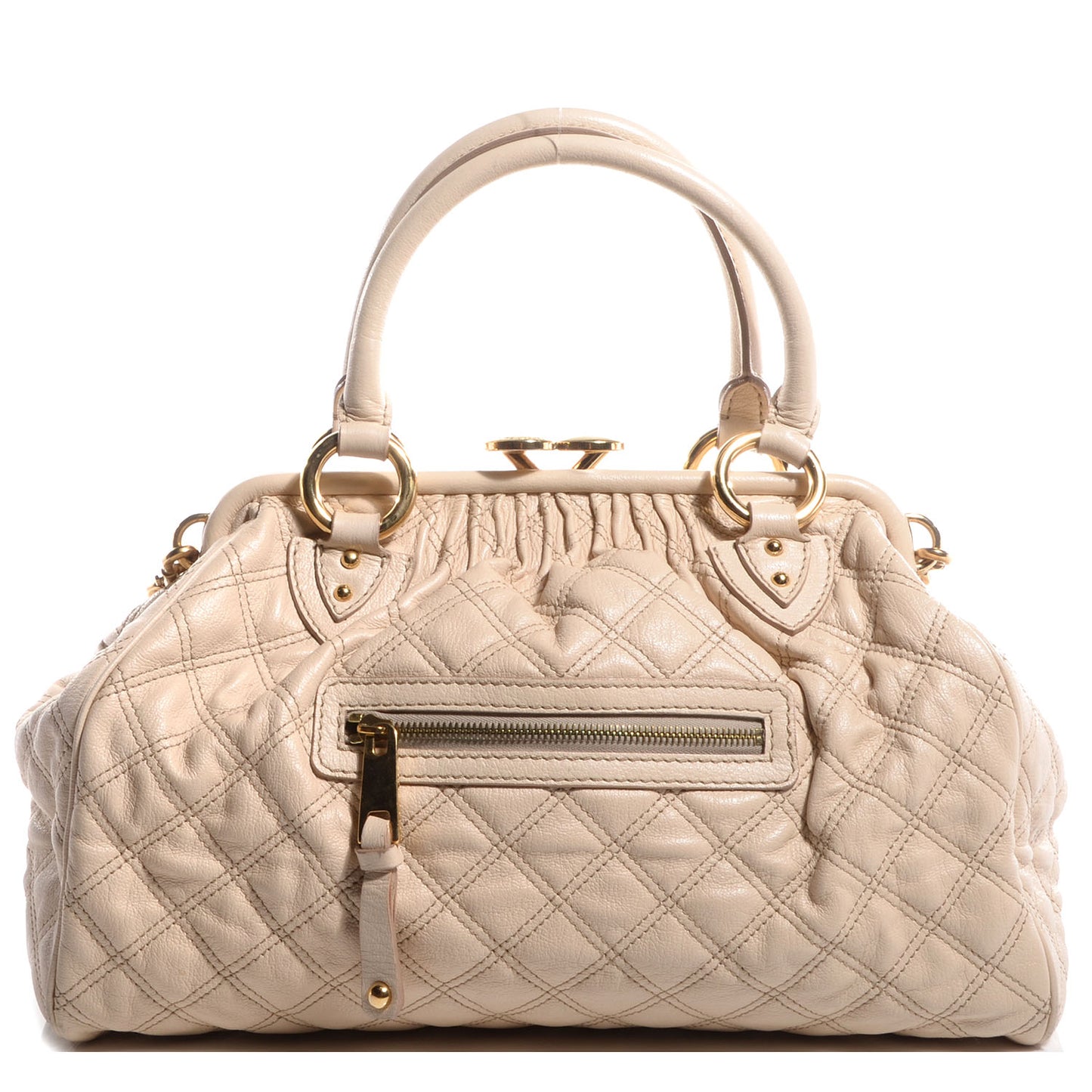 Calfskin Quilted Stam Ivory