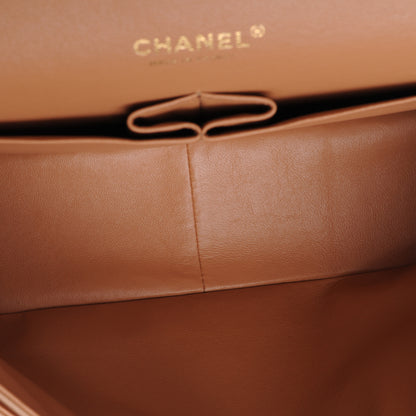Chanel Lambskin Jumbo Double Flap Dark Beige 5 of 7