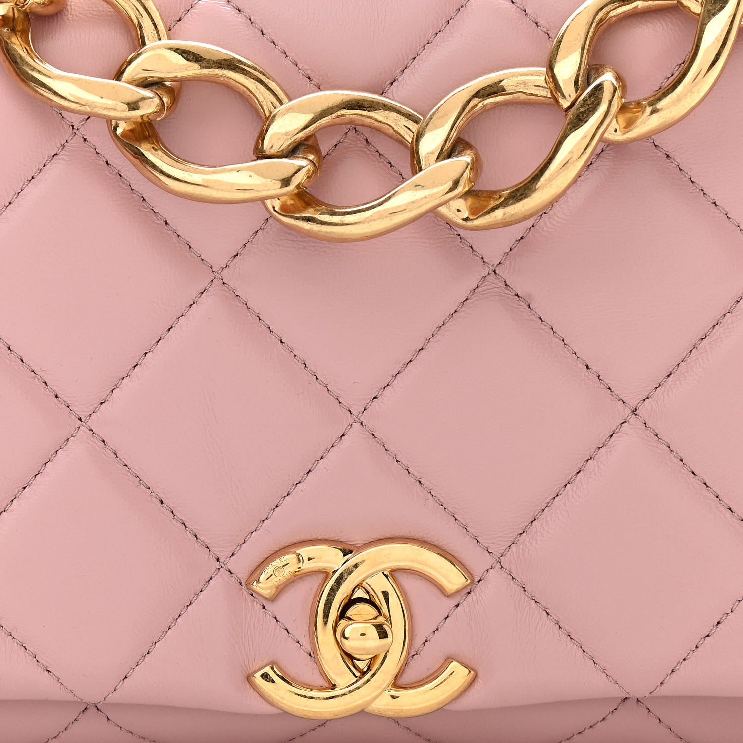Chanel Lambskin Quilted Medium Color Match Flap Light Pink 7 of 10