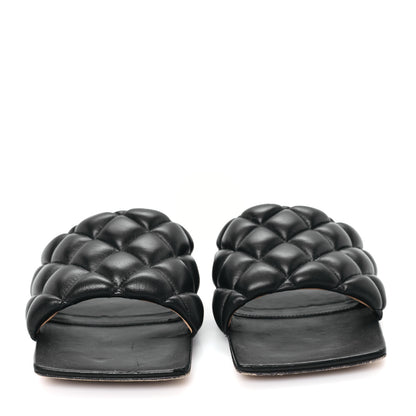 Bottega Veneta Nappa Matelasse Padded Flat Sandals 38 Black 3 of 10