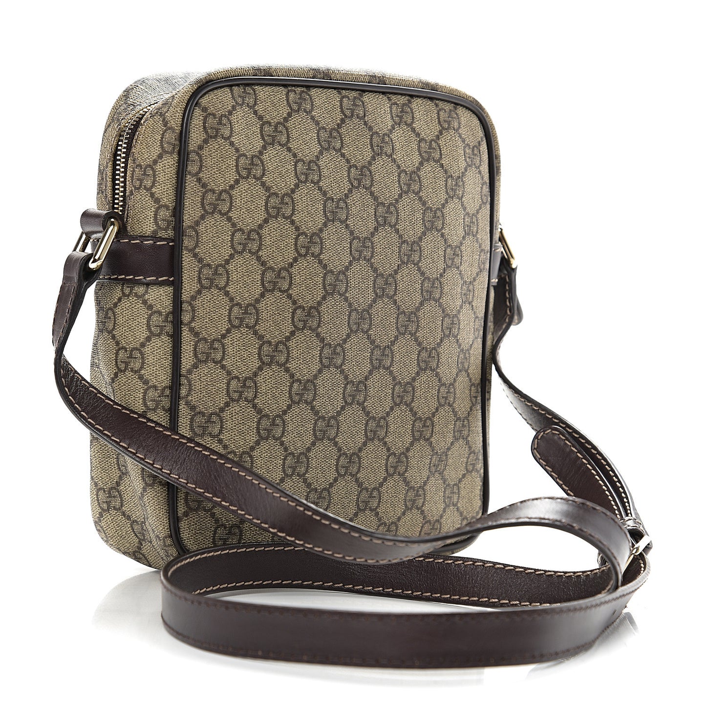 GG Plus Monogram Messenger Bag Dark Brown