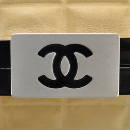 Chanel Lambskin Chocolate Bar Quilted Frame Bag Beige 9 of 12