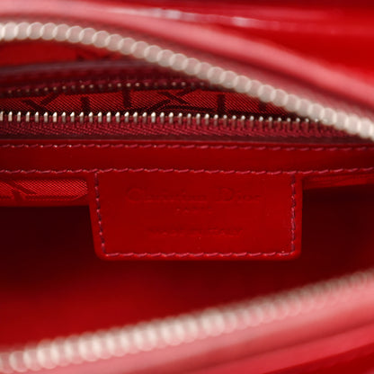 Christian Dior Patent Cannage Medium Lady Dior Red 6 of 13