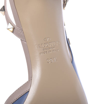 Valentino Garavani Calfskin Nappa Rockstud Half D'Orsay Slingback 50mm Pumps 39.5 Baltique Poudre 8 of 8