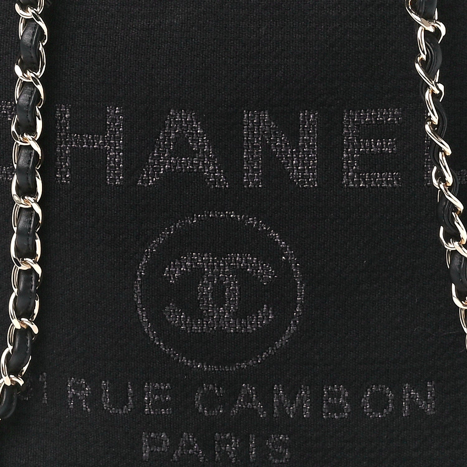 Chanel Mixed Fibers Medium Deauville Tote Black 10 of 13