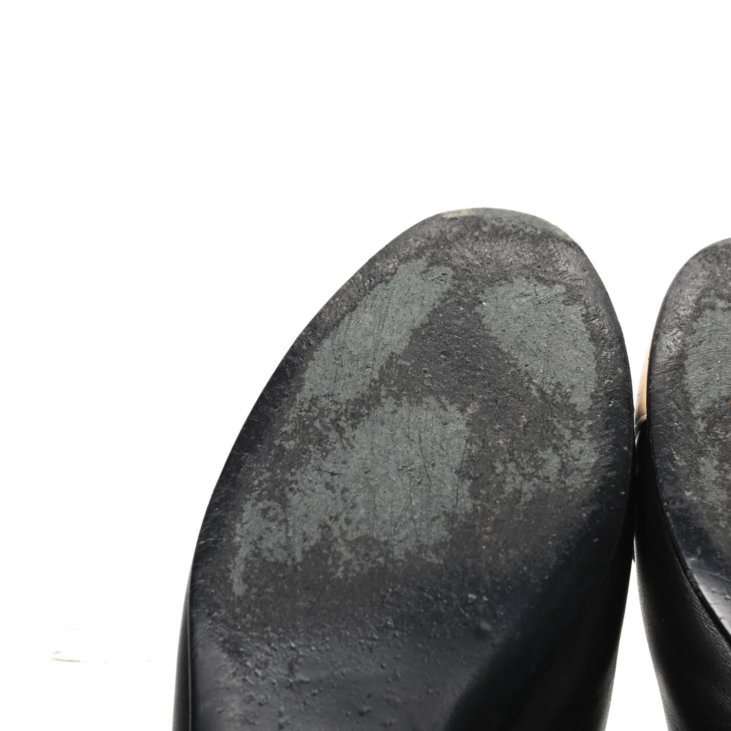 Chanel Lambskin CC Cap Toe Ballerina Flats 37.5 Black Beige 9 of 12