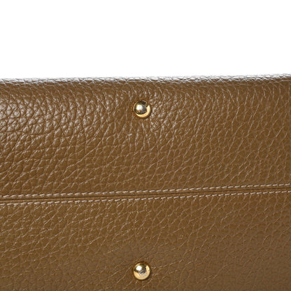 Fendi Pebbled Calfskin Large Chameleon Tote Brown 2 of 10