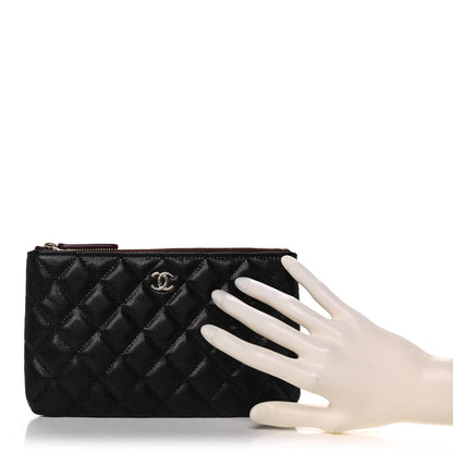 Chanel Caviar Quilted Cosmetic Case Black 2 of 9