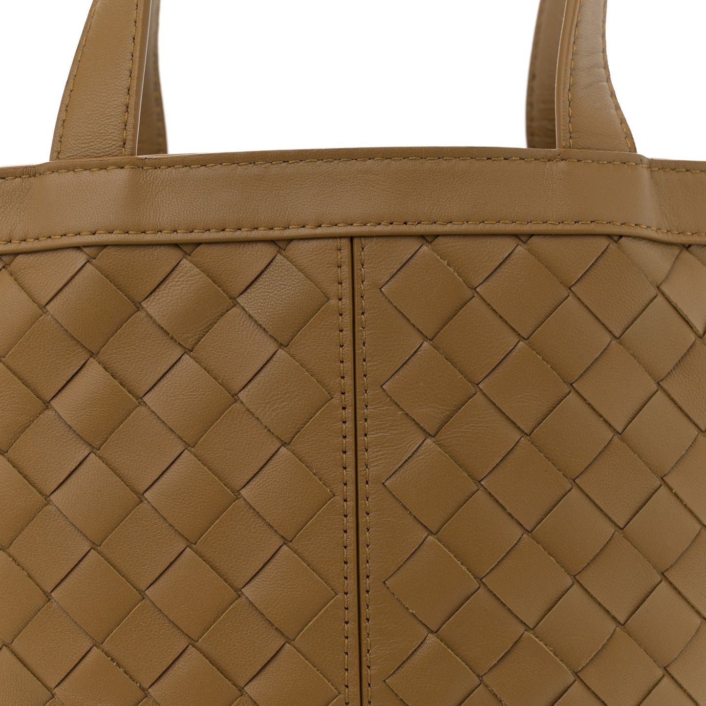 Nappa Intrecciato Small Flip Flap Tote Acorn