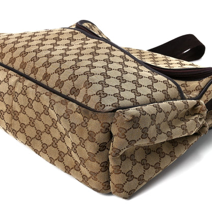 Gucci Monogram Natural Pigskin Large Diaper Bag Beige Ebony Cocoa Dark Chocolate 13 of 13