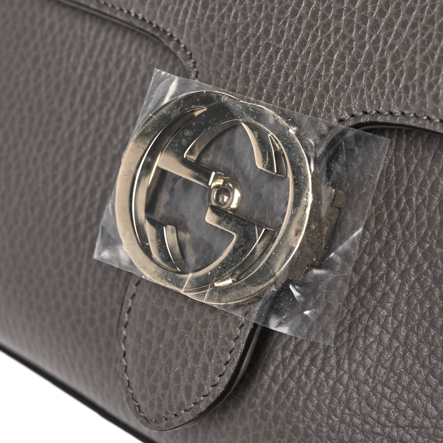 Gucci Dollar Calfskin Interlocking G Top Handle Shoulder Bag Loess 12 of 12