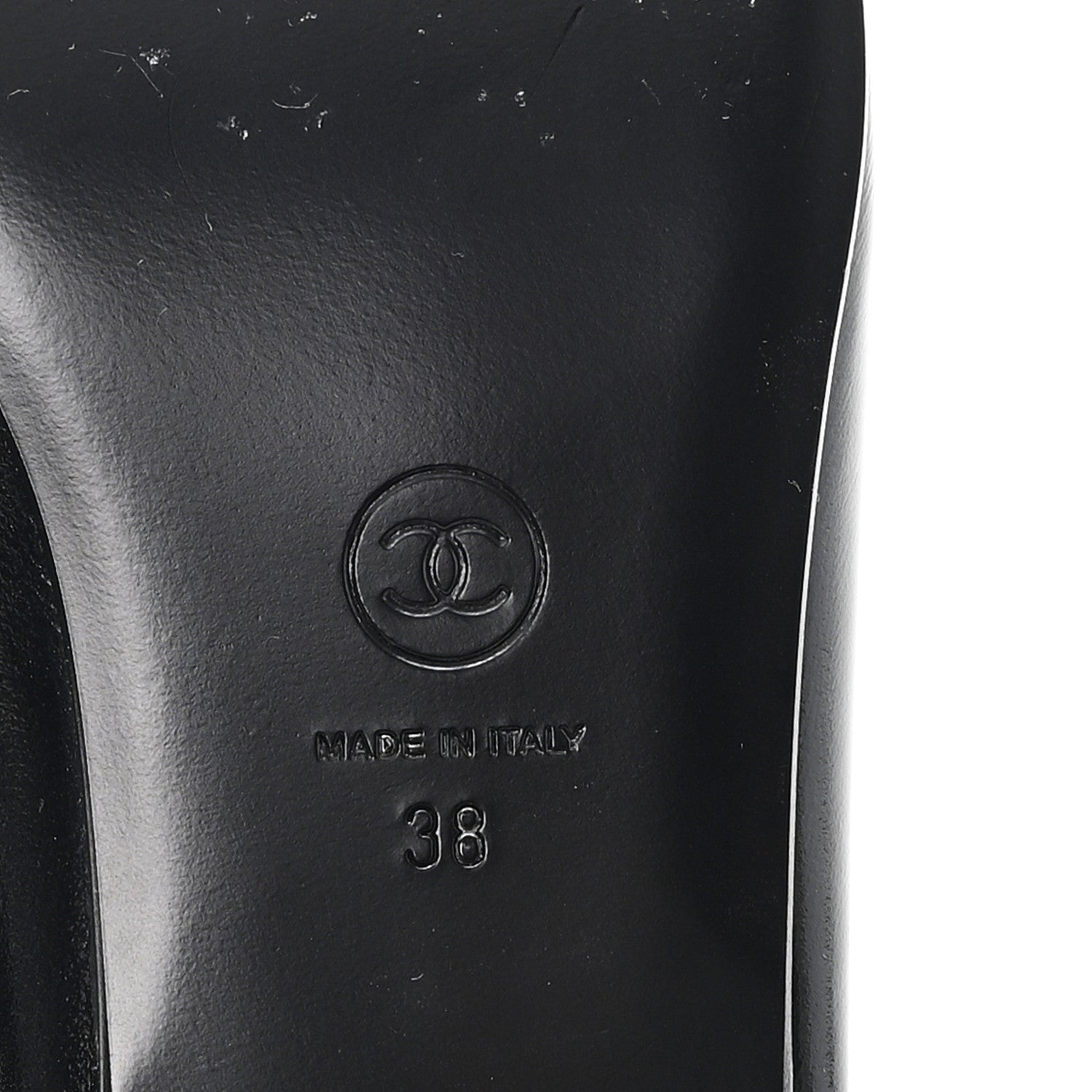 Chanel Shiny Calfskin Crystal CC Mules 38 Black 7 of 10