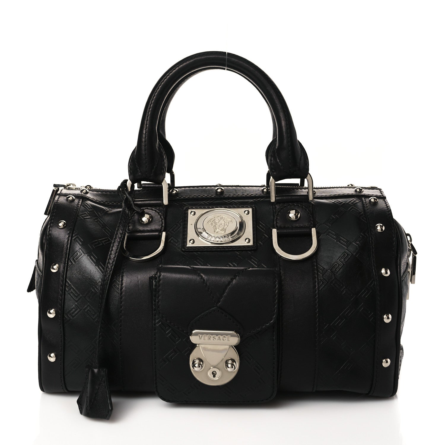 Versace Nappa Quilted Icon Bowler Black 1 of 8