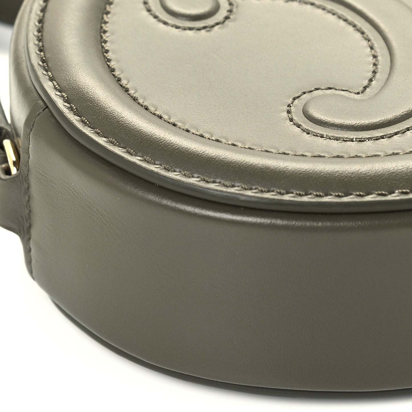Smooth Calfskin Cuir Small Triomphe Oval Purse Crossbody Light Jade