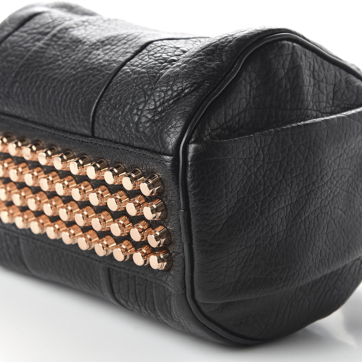 Alexander Wang Pebbled Lambskin Rockie Black Rose Gold Hardware 7 of 9