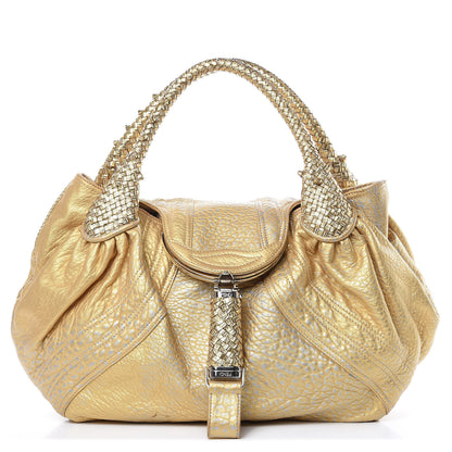 Fendi Nappa Nuvolata Bimetal Spy Oro Argento 1 of 13