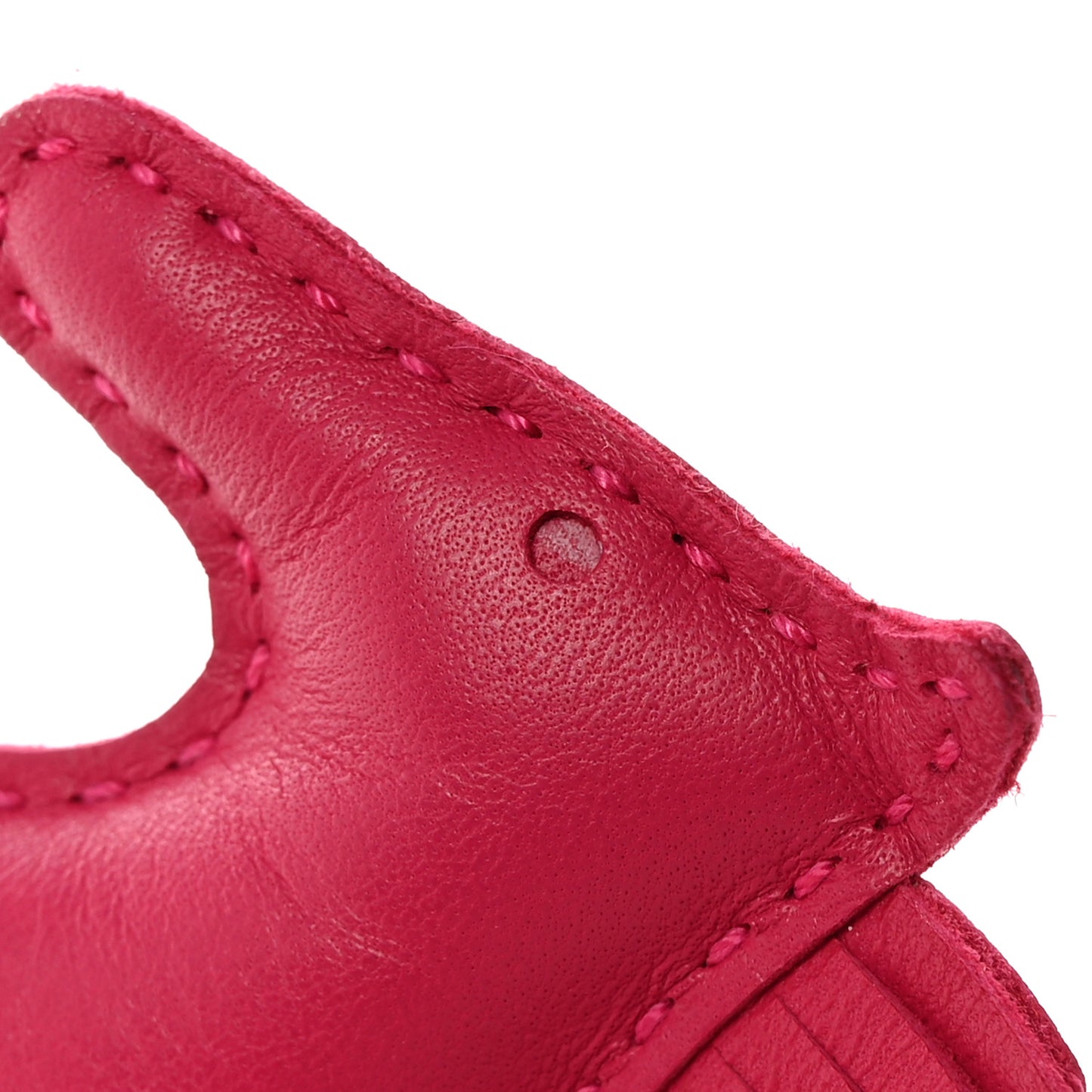 Milo Lambskin Grigri Rodeo Horse Bag Charm PM Rose Mexico