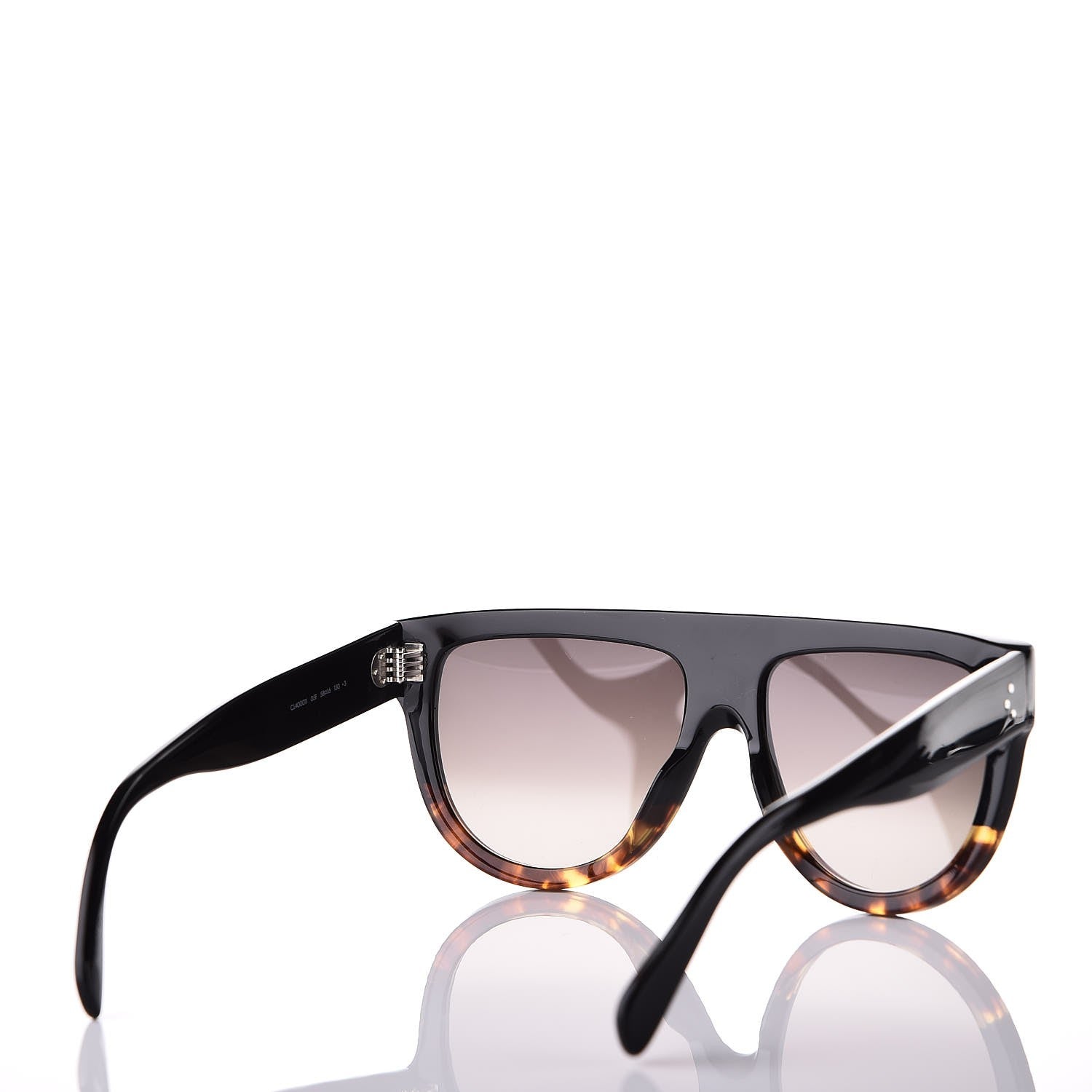 Celine Acetate Aviator Sunglasses CL 40001 Black Havana 4 of 7