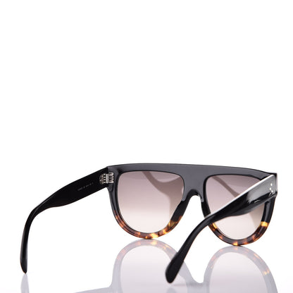 Celine Acetate Aviator Sunglasses CL 40001 Black Havana 4 of 7